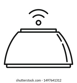 Smart speaker icon. Outline smart speaker vector icon for web design isolated on white background