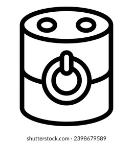 vector de contorno de icono de altavoz inteligente. Asistente de control de voz. Aparato de inteligencia artificial