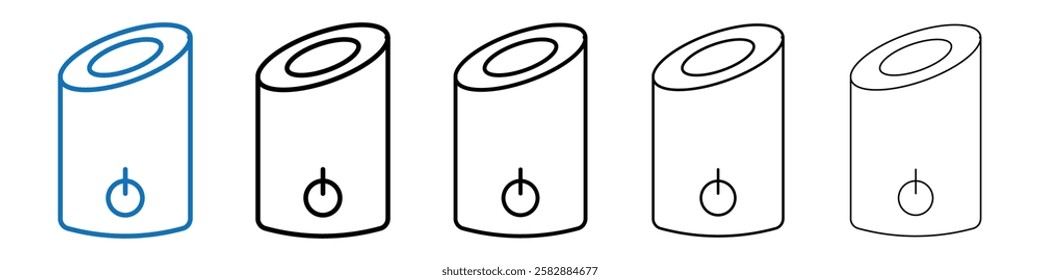 Smart speaker icon Outline vector logo for web ui