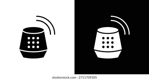 Smart speaker icon Set collection. Vector silhouette.