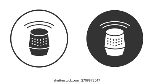 Paquete de signos de icono de altavoz inteligente. Símbolos de Vector para Diseños gráficos