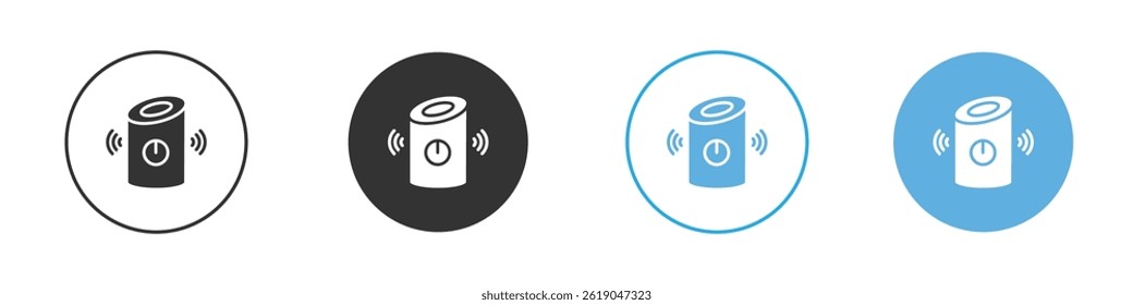 Smart speaker icon simple flat vector icon pack