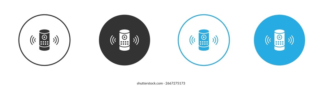 Smart speaker icon, simple flat style, illustration, logo sign symbol pictogram template, for ui or ux.