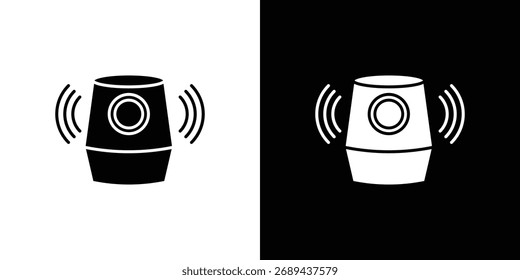 Icono de altavoz inteligente ilustración simple en diseño plano