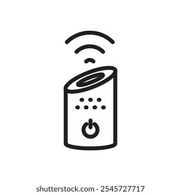 Icono de altavoz inteligente Simple contorno delgado