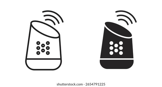 Symbolkonzept für intelligente Lautsprecher. Icons für Web und Mobile.