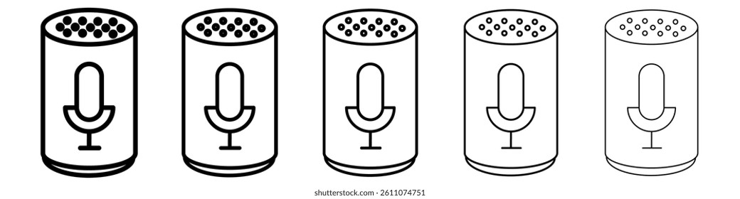 Smart speaker icon Symbol mark in Outline style