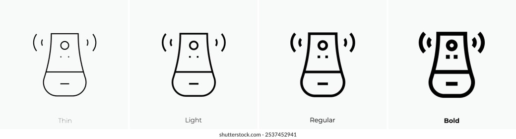 smart speaker icon. Thin, Light Regular And Bold style design isolated on white background