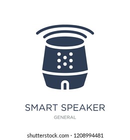 smart speaker icon. Trendy flat vector smart speaker icon on white background from General collection, vector illustration can be use for web and mobile, eps10