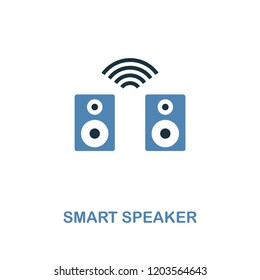 Smart Speaker icon in two colors design. Premium style from smart devices icon collection. UI and UX. Illustration of smart speaker icon. For web design, apps, software and printing.