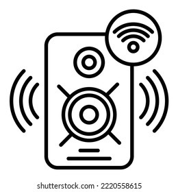 Imagen vectorial de icono del altavoz inteligente. También se puede usar para aplicaciones web, aplicaciones móviles y medios impresos.