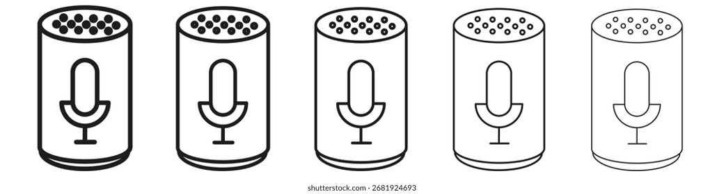 Ícone de alto-falante inteligente vetor conjunto sinal de ilustração