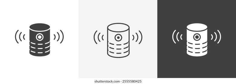 Smart speaker icon vector set for ui designs