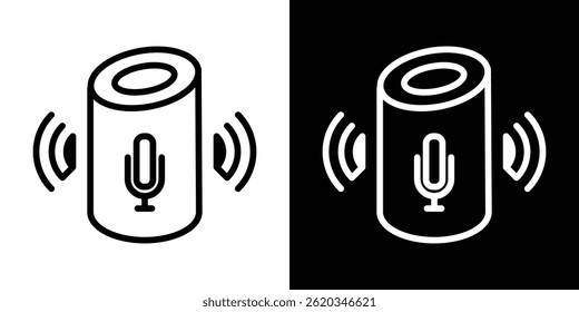 Smart speaker icon vector for web and mobile app. Symbol isolated.