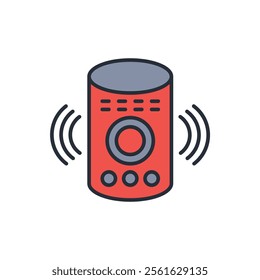 Smart speaker icon. vector.Editable stroke.linear style sign for use web design,logo.Symbol illustration.