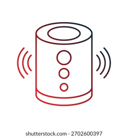 Icono de altavoz inteligente con Vector de fondo blanco
