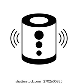 Smart Speaker icon with white background vector stock illustration