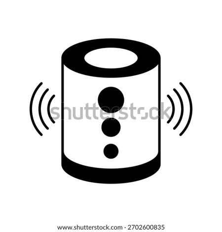 Smart Speaker icon with white background vector stock illustration