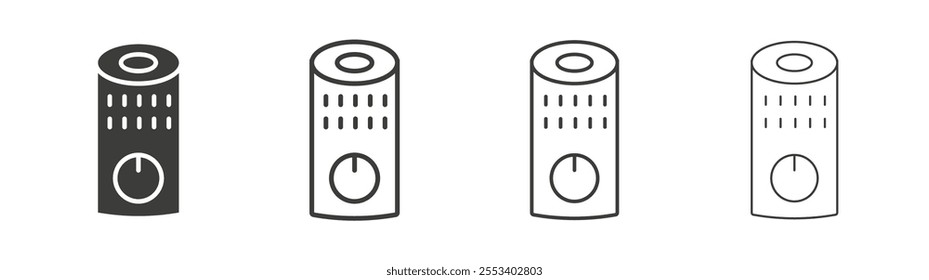 Smart speaker icons collection. vector set in black color