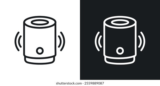 Smart speaker icons. vector set in black colors