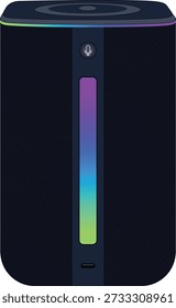 smart speaker with LED light indicators and voice control