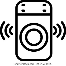 Smart Speaker Line Vector Icon Design