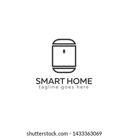 Smart Speaker Logo on white background. Smart Home
