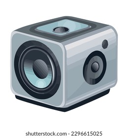 smart speaker on isolated background icon