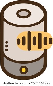 Smart speaker vector doodle illustration and graphic