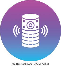 Icono vectorial del altavoz inteligente. Se puede usar para imprimir, móviles y aplicaciones web.