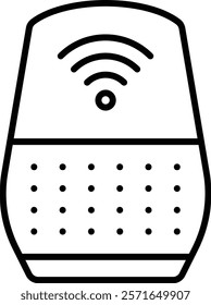 Smart Speaker vector icon. Can be used for printing, mobile and web applications.