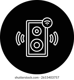Smart Speaker vector icon. Can be used for printing, mobile and web applications.