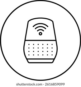Smart Speaker vector icon. Can be used for printing, mobile and web applications.