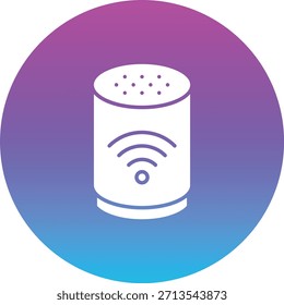 Icono de Vector de altavoz inteligente. Se puede utilizar para aplicaciones de impresión, móviles y de Web.