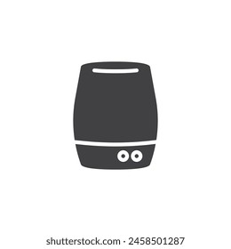 Icono de Vector de altavoz inteligente. signo plano relleno para concepto móvil y Diseño web. Icono de glifo Altavoz portátil. Símbolo, ilustración del logotipo. Vector gráfico