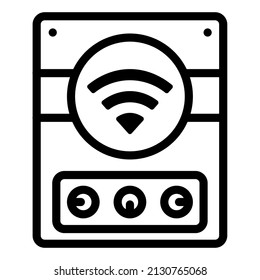 smart speaker vector icon illustration website