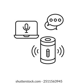 Ícone de vetor de Alto-falante Inteligente pronto para usar a ilustração de vetor