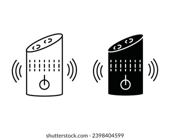 Smart speaker vector icon set. vector illustration