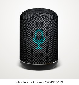 Smart speaker vector illustration. Voice search, search technology.