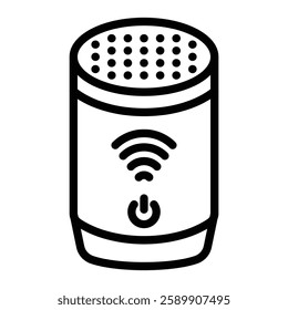 Smart Speaker Vector Line Icon Design For Persoanl And Commercial Use