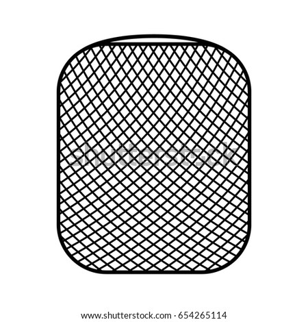 Smart speaker virtual personal assistant pod line art vector icon for apps and websites