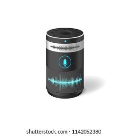Smart speaker with voice control. The Internet of things. Technology concept for your design
