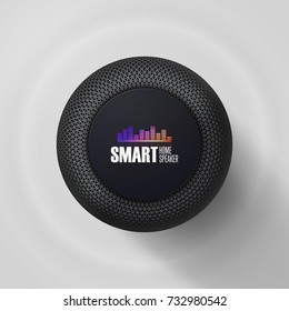 Smart Speaker. Voice Control User Interface Smart Speaker Vector Illustration