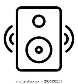 Funklautsprecher mit Funkverbindung zu einem einzelnen Symbol mit Rahmenstil