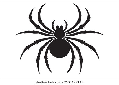 smart spider silhouette vector design