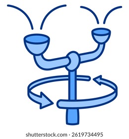 Ícone Smart Sprinkler System representado pelo estilo automático Sprinkler System Blue.