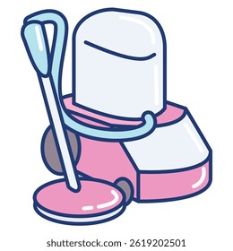 Icono de limpiador de vapor inteligente representado por el estilo de color lineal del limpiador de vapor automático.