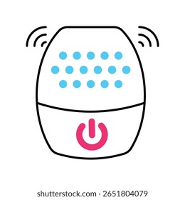 Smart Stove Vector Filled outline illustration style icon. EPS 10 file