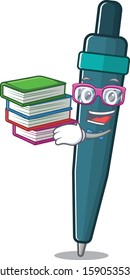 Smart Student fountain pen Scroll mascot cartoon with book