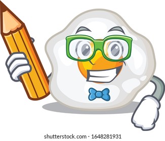 Un inteligente lápiz para el personaje de huevo frito de Student
